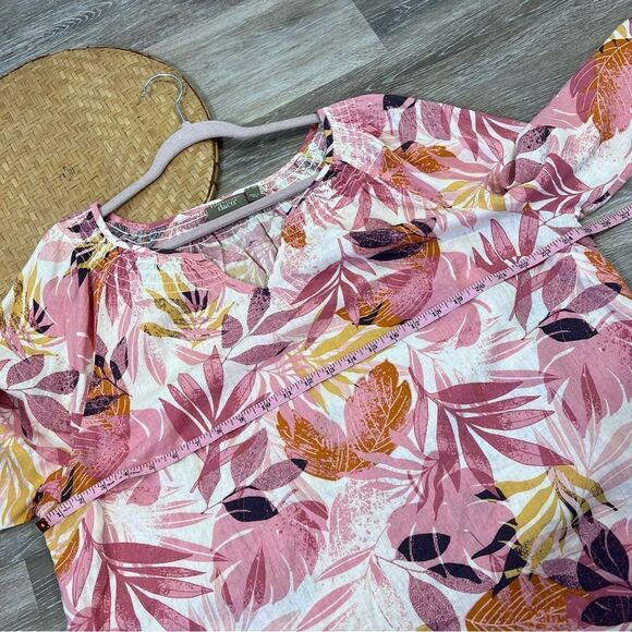 Naturals D&CO linen floral print blouse - Picture 6 of 6